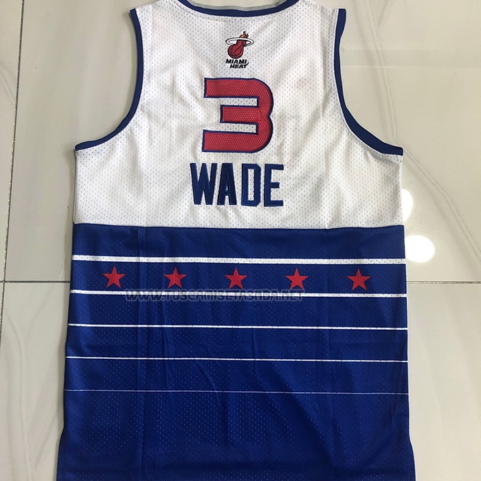 Camiseta Dwyane Wade NO 3 All Star 2006 Azul Blanco